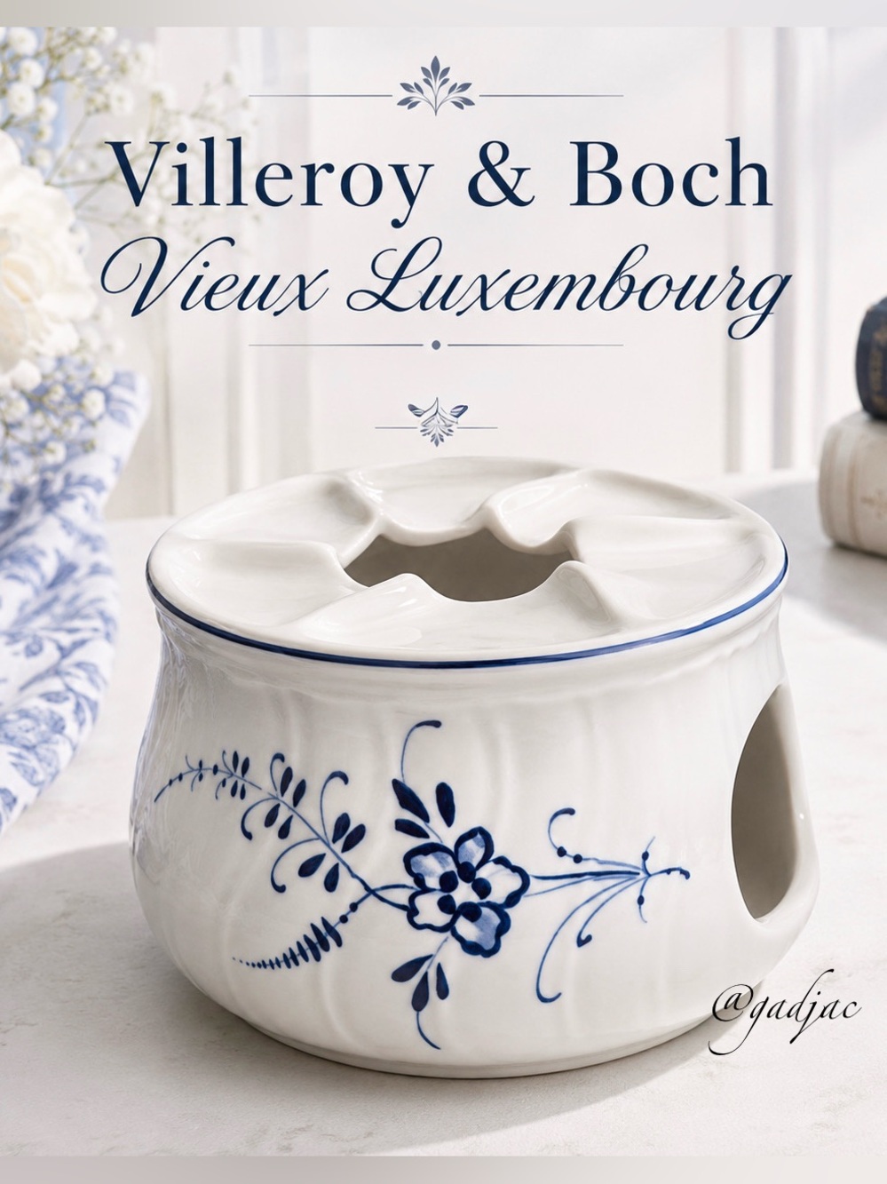 Villeroy & Boch Vieux Luxembourg Porcelain Votive Holder / Pot Warmer